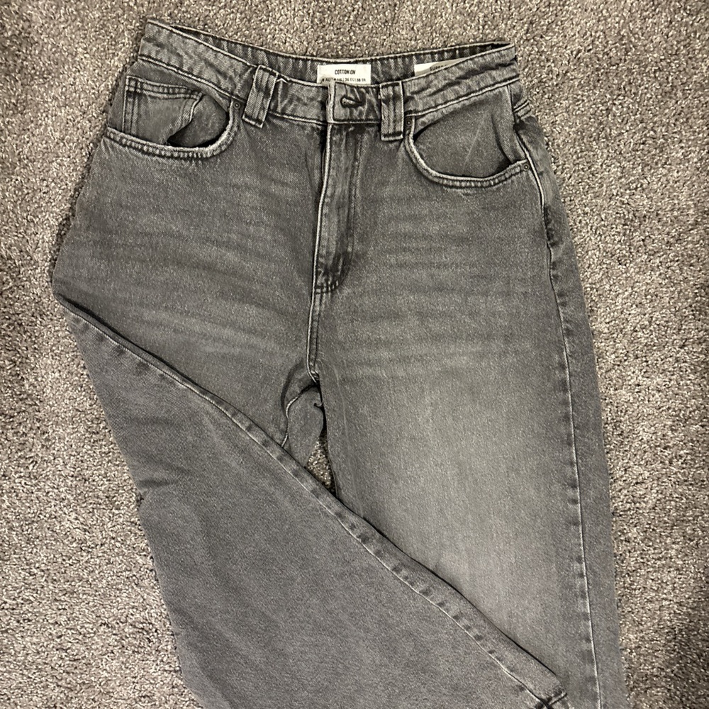 Cotton On High Rise Gray Jeans